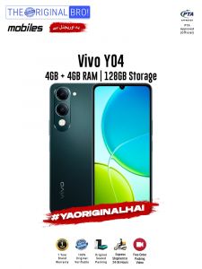 Vivo Y04 - 4GB RAM - 128GB Storage - PTA Approved - 1 Year Warranty - Green - The Original Bro Mobiles - TOB40